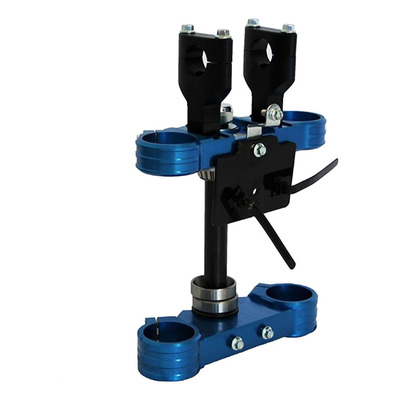 Té de Fourche Complet avec Pontets YCF FACTORY Bleu 48/48 Largeur 160mm pour Supermotard SM F190