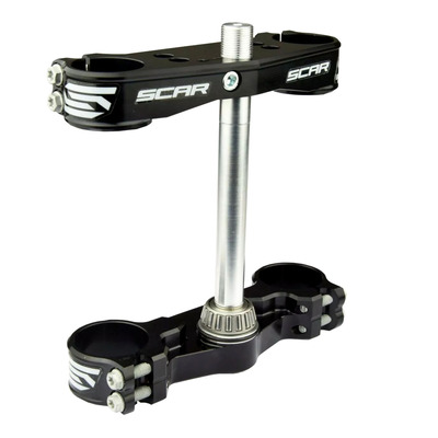Té de Fourche SCAR Offset Origine 22mm en Aluminium Anodisé Noir pour KTM 65 SX 21-24