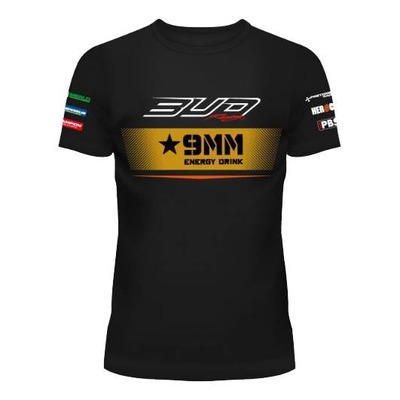 Tee-shirt Bud Racing Team Bud Racing 21 noir logo orange