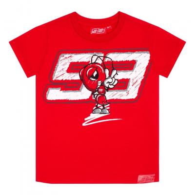 Tee-shirt enfant Marc Marquez 93 Ant Drawing rouge