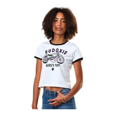 Tee-shirt femme Eudoxie Crop Top Bianca blanc