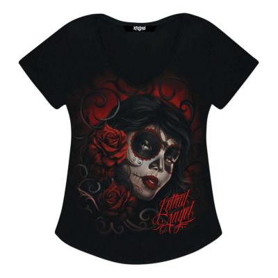 Tee-shirt femme Lethal Threat Red Catrina noir/rouge