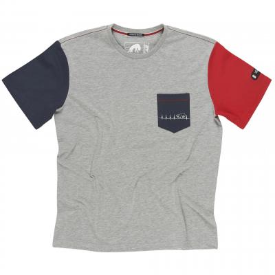 Tee shirt Furygan Heartbeat MC gris/bleu/rouge