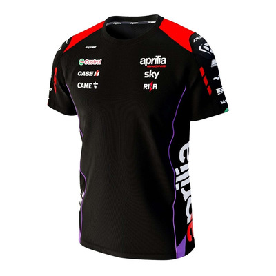 Tee-Shirt Ixon Aprilia Racing 2024 noir/rouge fluo
