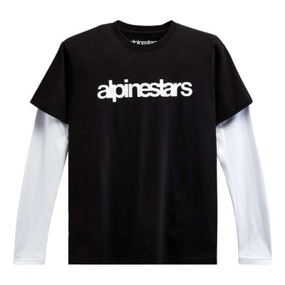 Tee-Shirt manches longues Alpinestars Stack Knit noir/blanc