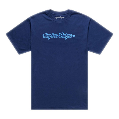 Tee-Shirt Troy Lee Designs Signature navy/aero blue