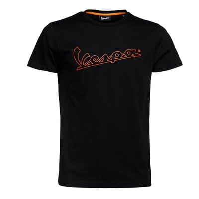 Tee-shirt Vespa Fluo Logo noir/rouge