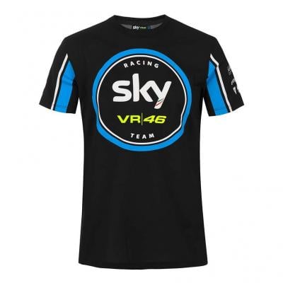Tee-shirt VR46 Sky team Replica noir/bleu