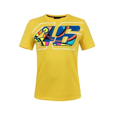 Tee shirt VR46 Valentino Rossi Helmet jaune 2018