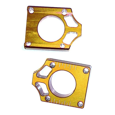 Tendeurs de Chaîne BUD RACING Aluminium Anodisé Or pour Suzuki 125/250 RM 01-12