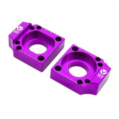 Tendeurs de Chaîne YCF Factory Ø 15mm Violet – Axe de Roue Avec Plat
