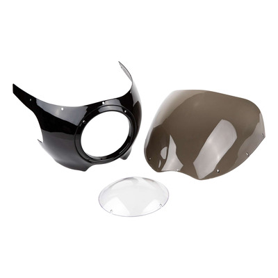 Tête de fourche Café Racer noir brillant