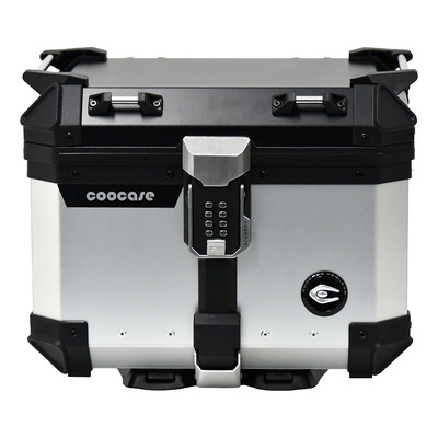 top case en aluminium gris / noir 45 L Coocase Series 45 Keyless - Vendu avec sa platine