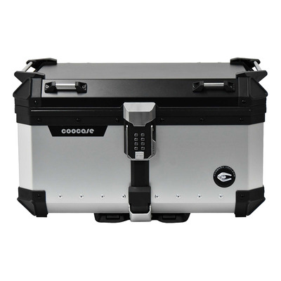 top case en aluminium gris / noir 65 L Coocase Series 65 Keyless - Vendu avec sa platine