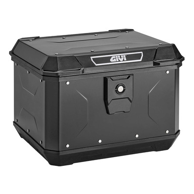 Top case Givi aluminium noir Alpina 44L avec systèmde décrochage intérieur et platine universelle