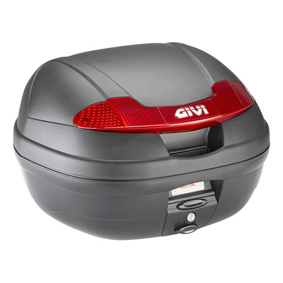 Top case Givi E340 Vision monolock catadioptre rouge avec platine/kit fixation