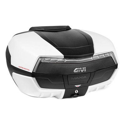Top case Givi Maxia 5 édition limité V58NNTB 58 Litres blanc perlé catadioptre transparent