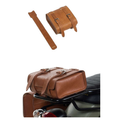Valise en cuir marron d'origine 605991M Moto Guzzi V7 750 2008-16