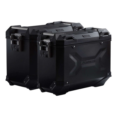 Valises latérales SW-MOTECH TRAX ADV noires 37/45L support PRO Moto Guzzi V85 TT 24-26