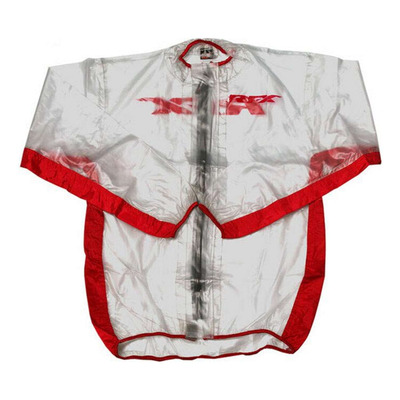 Veste de pluie RFX sport transparent et rouge