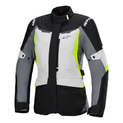 Veste textile femme Alpinestars Stella ST-1 Waterproof ice gray/black/yellow fluo