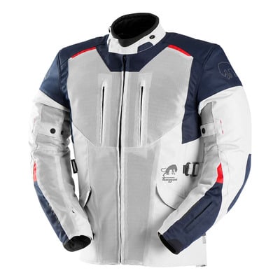 Veste textile Furygan Brooks Vented + bleu/pearl/rouge