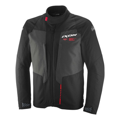 Veste textile Ixon Tyr noir/anthracite/rouge vif