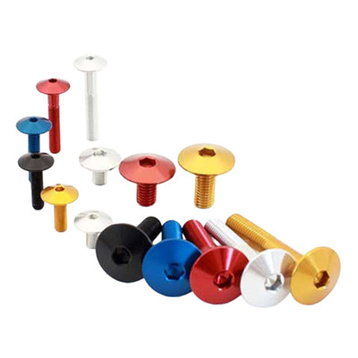 Vis Ergal Evotech TTLEI tête plate large BTR ØM5x25 mm noir