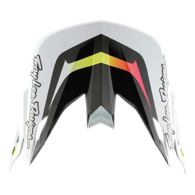 Visière casque cross Troy Lee Designs SE5 Carbon Lined Up blanc