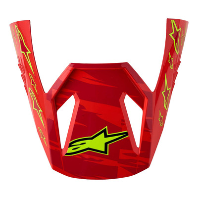 Visière pour casque cross Alpinestars SM3 Falcon red fluo/white/blue/yellow fluo glossy