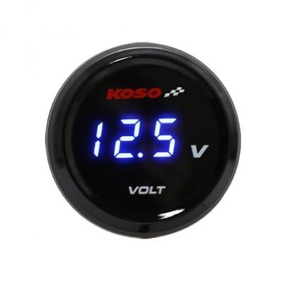 Voltmètre Koso I-Gear affichage bleu