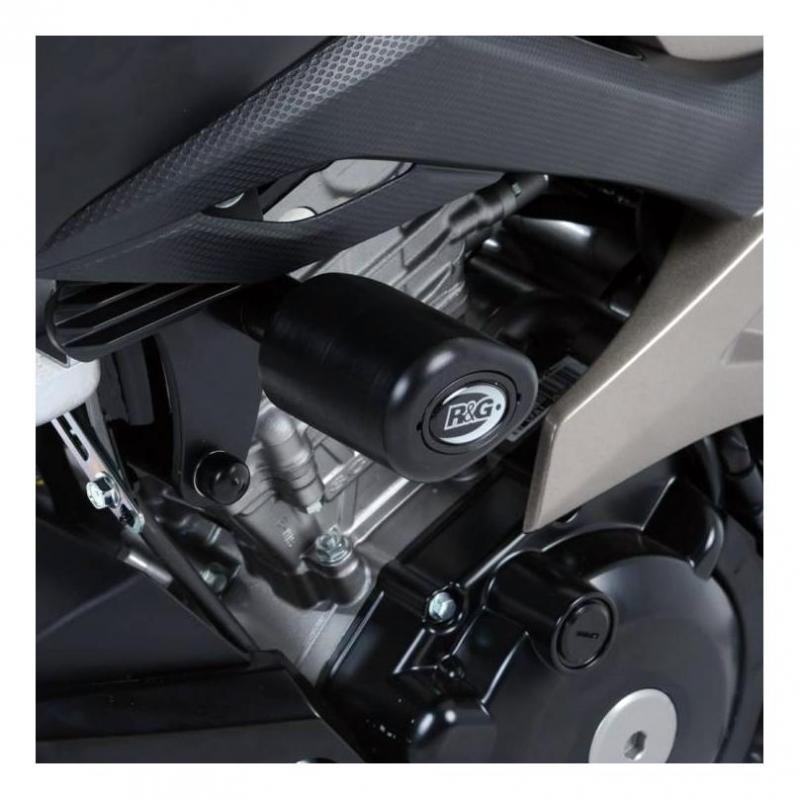 Tampons de protection R&G Racing Aero noir Suzuki GSX-S 125 17-18 sans perçages