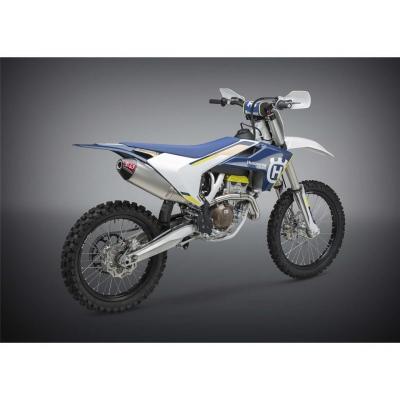 Ligne complète inox Yoshimura silencieux RS-4 aluminium embout carbone KTM SX-F 350 16-17