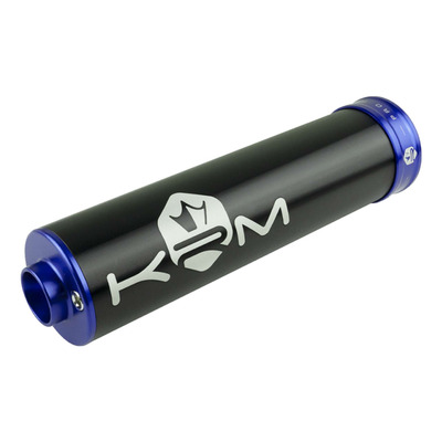 Silencieux d'échappement alu noir et bleu foncé KRM Pro Ride 50-70cc