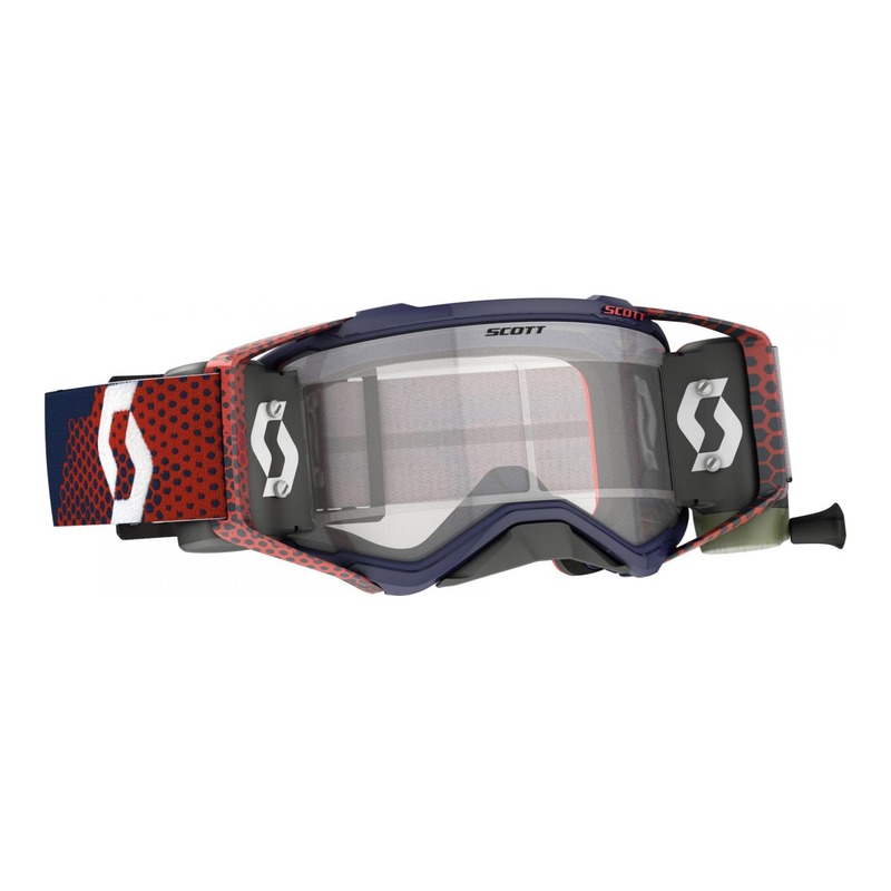 Masque cross Scott Prospect WFS Roll Off rouge/bleu – écran Works c