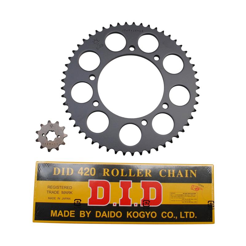 Kit chaîne DID pas 420 11x53 démultiplication d'origine alésage 105