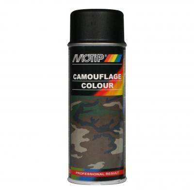 Bombe peinture Camouflage noir mat RAL 9021 Motip 400 ml M04206