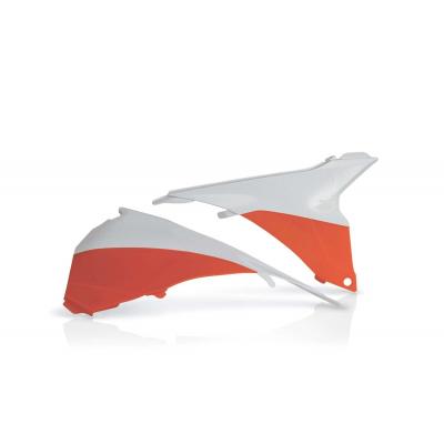 Cache de boîte à air Acerbis KTM 250 SXF 13-16 Orange/Blanc Brillant