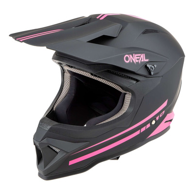 Casque cross enfant O’Neal 1SRS Youth Solid black/pink