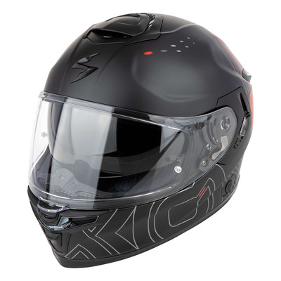 Casque intégral Scorpion Exo-GT SP Air Techlane noir mat/gris/rouge