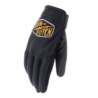 Gants cuir Von Dutch x Helstons Storm noir/gold