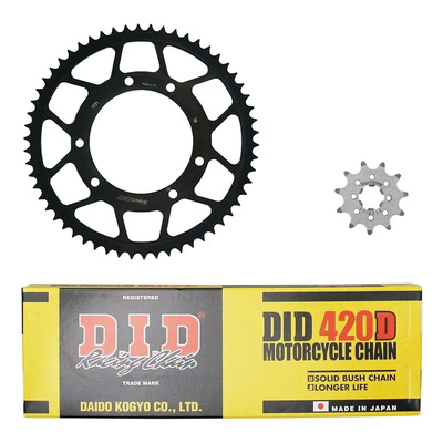 Kit chaîne DID qualité standard attache rapide pour Derbi 50 X-Treme 18-21