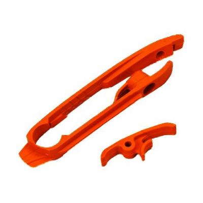 Kit patin de bras oscillant et patin de chaîne inférieur UFO KTM 150 SX 2011 orange (orange KTM 98-1