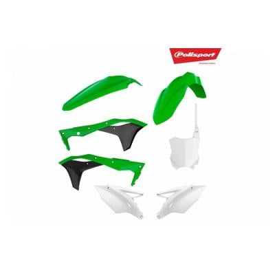 Kit plastique Polisport Kawasaki 250 KX-F 2017 (vert/noir/blanc origine 17)