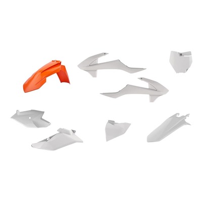 Kit plastique Polisport KTM 85 SX 18-21 blanc/orange (couleur origine 2019)