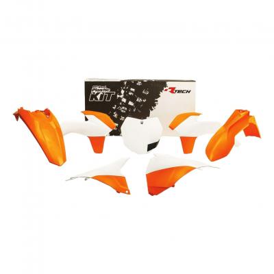 Kit plastique RTech blanc et orange pour KTM SX-F 350 13-15