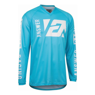 Maillot cross Answer A22 Syncron Mege turquoise/blanc