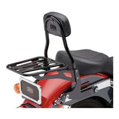 Sissybar amovible Cobra tube rond noir Harley Davidson FLSTF 1450 Fat Boy 00-03