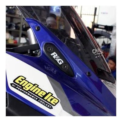 Caches orifices de rétroviseur R&G Racing noirs Yamaha YZF-R3 15-18