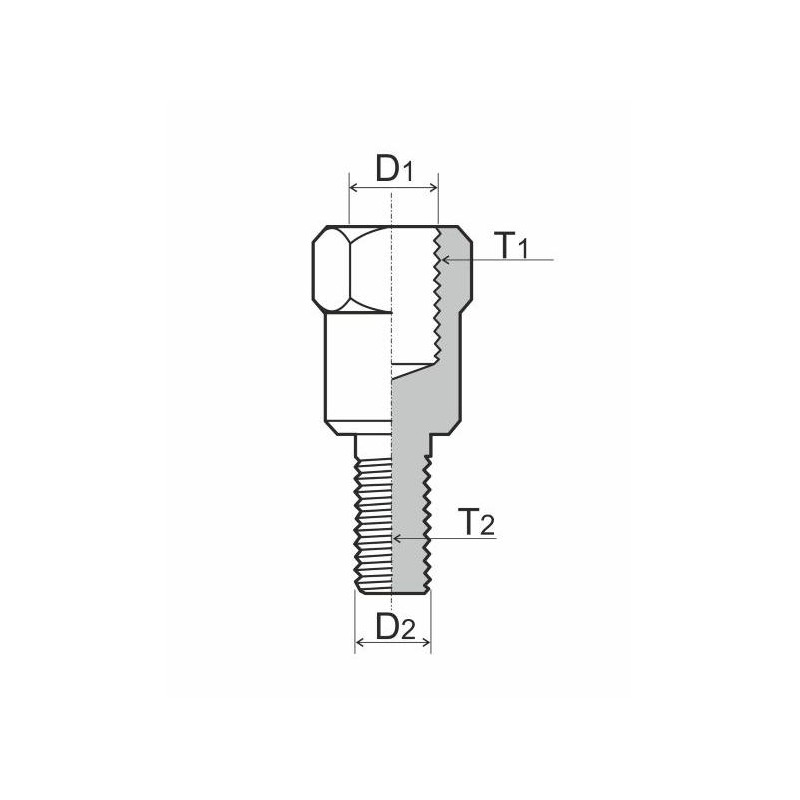 Adaptateur de rétroviseur M8 gauche vers M10 droit